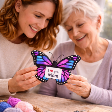 Crochet “Mom Love” Butterfly