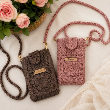 Cute Crochet Phone Bag with Pocket