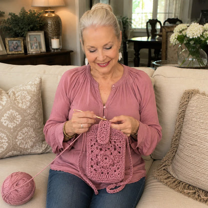 Cute Crochet Phone Bag with Pocket