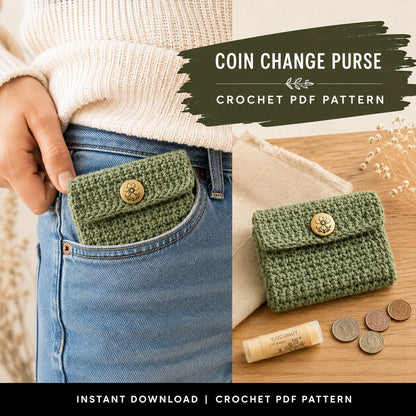 Easy Coin Change Purse Crochet Pattern