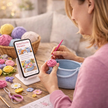 Crochet Flower Basket – Mother’s Day PDF