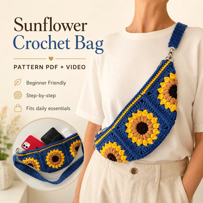 Sunflower Sling Bag Crochet Pattern